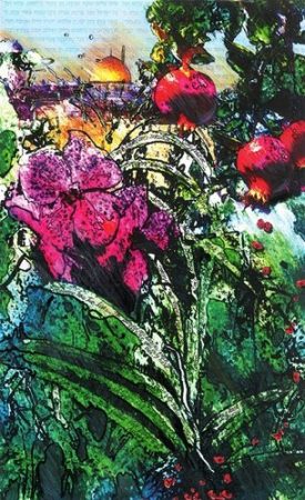 “Seeds: In Memory of Steven Sotloff” Mixed Media on Metal and Plexi, 36” x 60" by artist Tracy Ellyn. See her portfolio by visiting www.ArtsyShark.com