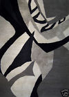 Black and white abstract rug