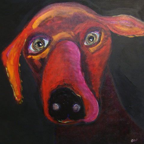 big red dog