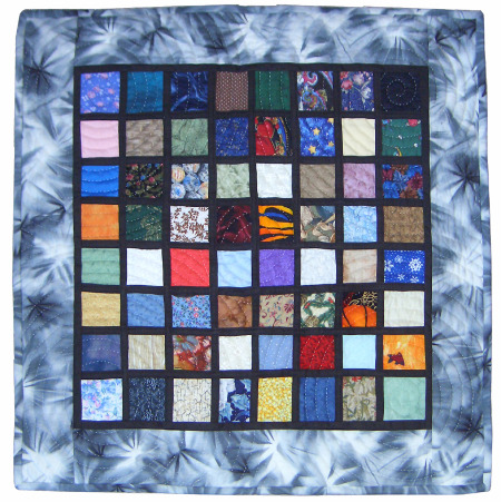 handmade quilt of stained glass