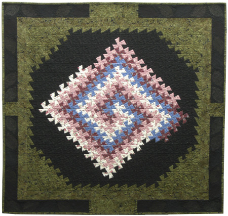 handmade quilt twirling leaves