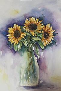 "Sunflowers" by artist Jules Whitfield