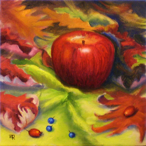 Apple, Berries and Leaves