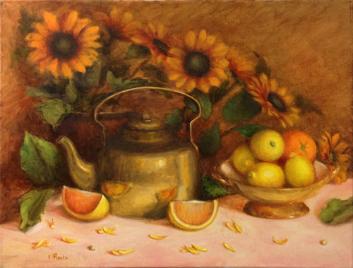 Teapot and Citruses