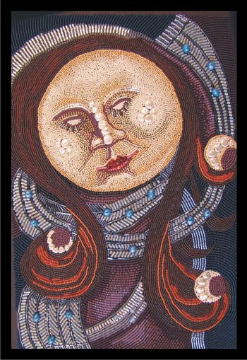 Beaded Art image of the Moon