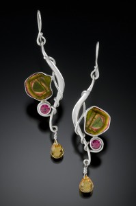 Watermelon Tourmeline earrings