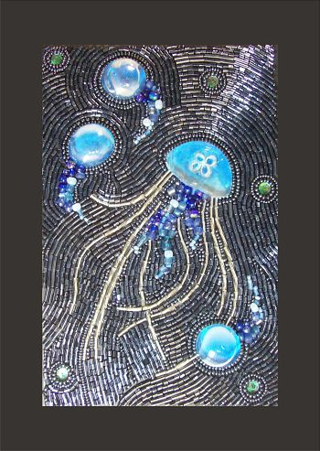 Beaded Mosaic Jellyfish Design