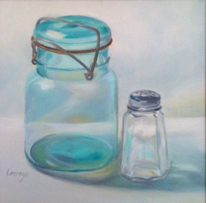 Canning jar and salt shaker