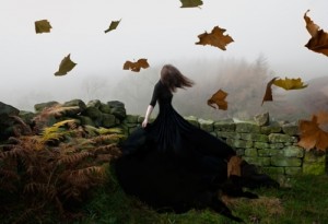 Woman walking on the moors