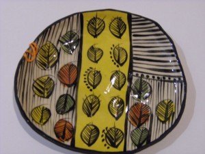 Handpainted ceramic plate