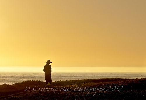 solo figure in field, photo by artist Constance Reid