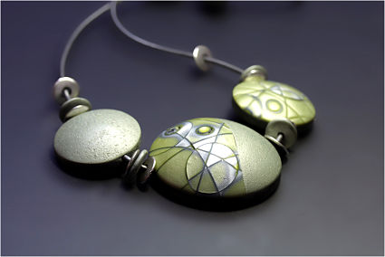 polymer clay necklace