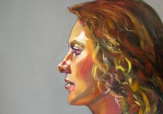 portrait of a woman "Blue" by artist Renuka Pillai