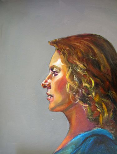 portrait of a woman "Blue" by artist Renuka Pillai