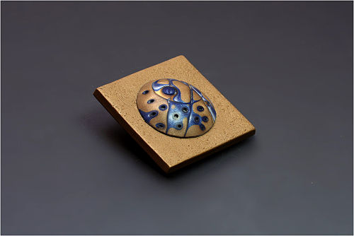 polymer clay brooch