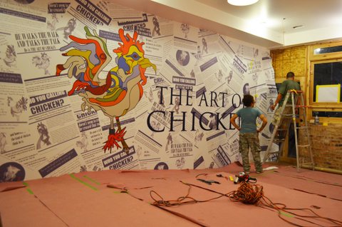 Chicken mural