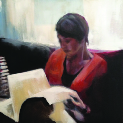 Portrait of a woman reading