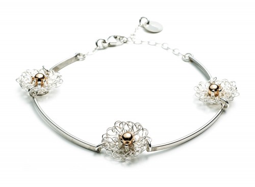 Bracelet with 14k accent