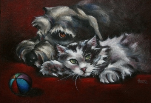 'Christmas Companions' acrylic 2010 email