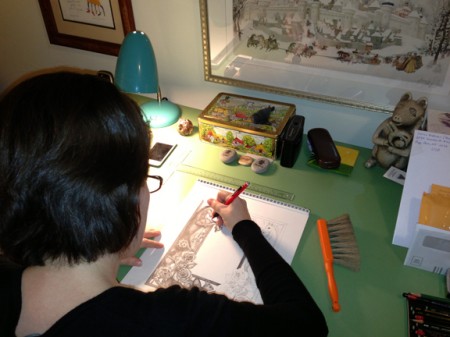 artist illustrating