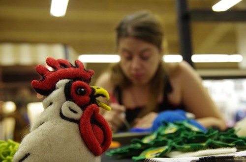 The Felted Chicken at Work