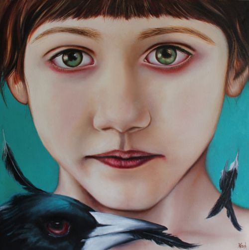 "Four for a Boy" painting by Australian artist Deborah Keogh