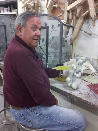 Sculptor Marty Scheinberg in the studio at Capitol Arts Network.
