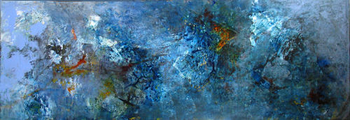 blue abstract  painting