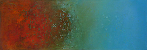 "Numbers" abstract painting
