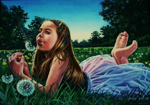 "Dandelion Clocks" by artist Hillary Scott