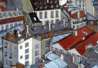 "Paris Rooftops" by artist Teresa Haag