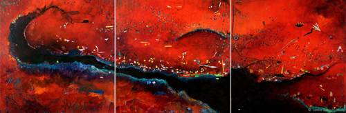 "River Valley Nocturne" by artist Janice Schoultz Mudd