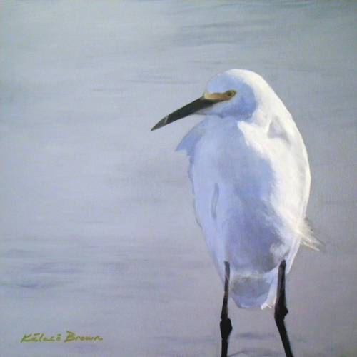 "Snowy Egret, Grand Isle" by artist Kalaco Brown