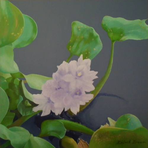 "Water Hyacinths, Bayou Segnette" by artist Kalaco Brown