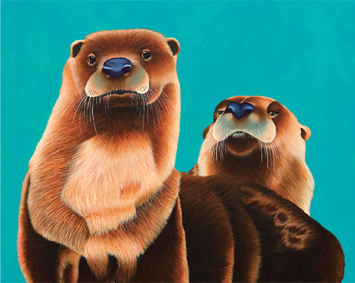 portrait of otters "You Otter Be in Pictures" by Alicia Wishart