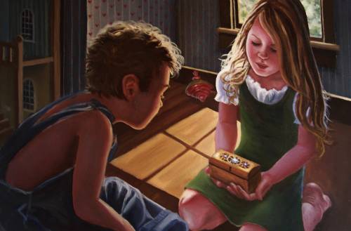 "The Golden Box" by artist Hillary Scott