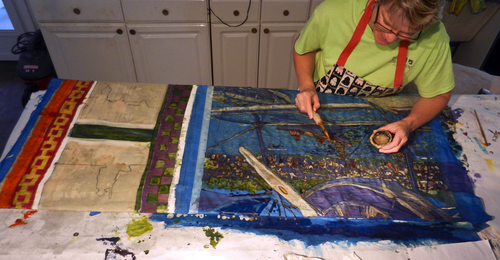 Muffy Clark Gill in her studio