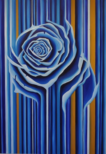 Blue Rose Striped