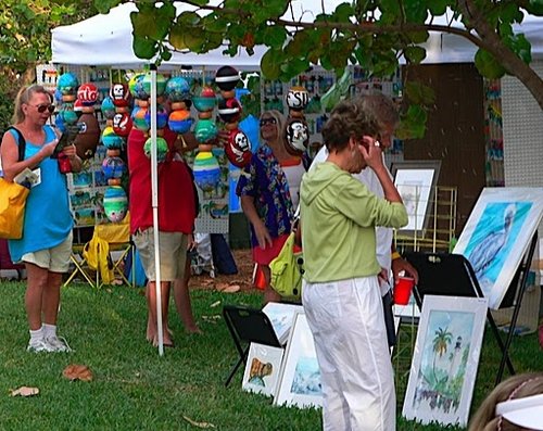 shoppers at art fair