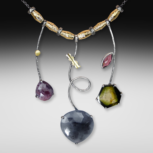 Eclipse Triple Sapphire Necklace