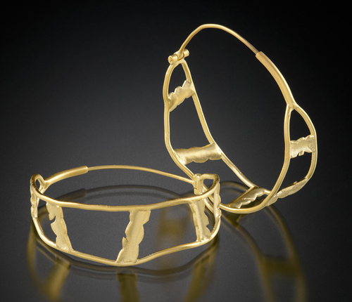 Gold hoop earrings