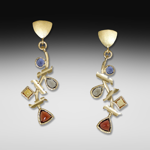 Multi-stone Edge Earrings