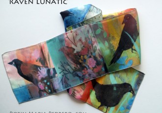 "Raven Lunatic" scarf by artist Robin Pedrero