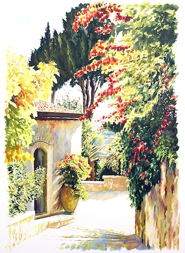 "Autumn Light"  Watercolor on Arches paper, 57 x 76 cm