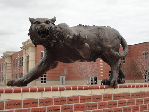 Bronze mascot sculpture