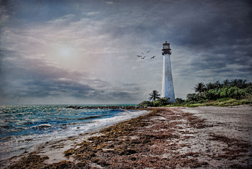 "Paradise Island Lighthouse" Digital Image by photographer Barbara Simmons