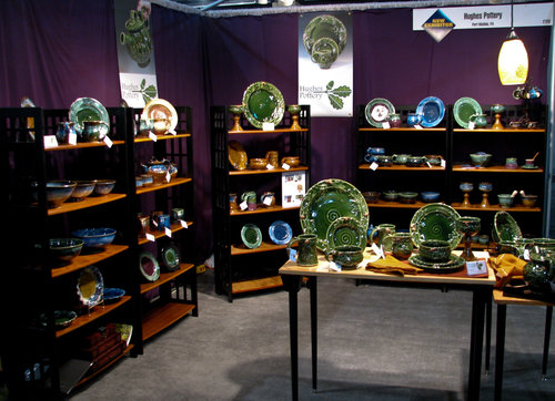 Hughes Pottery trade show booth