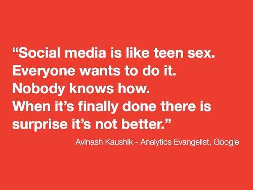 Social media is like teen sex