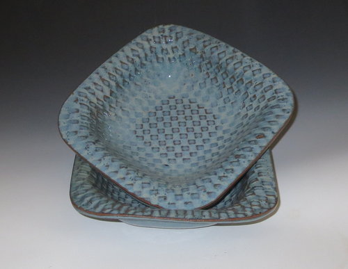 Epicurean Sculptureware; Blue Rutile Small Bowl