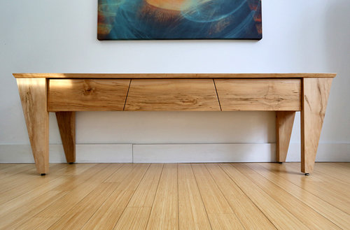 "Flat Console"  maple, 70" x 22" x 13"